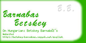 barnabas betskey business card